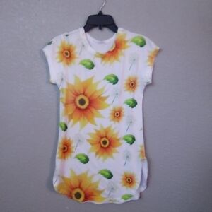 Sunflower Print Women Shirt ( Bag F )